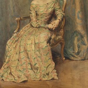 Albert Henry Collings, Portrait Of A Lady In An Evening Dress