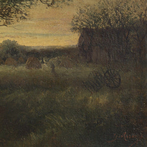 French School Landscape With Setting Sun