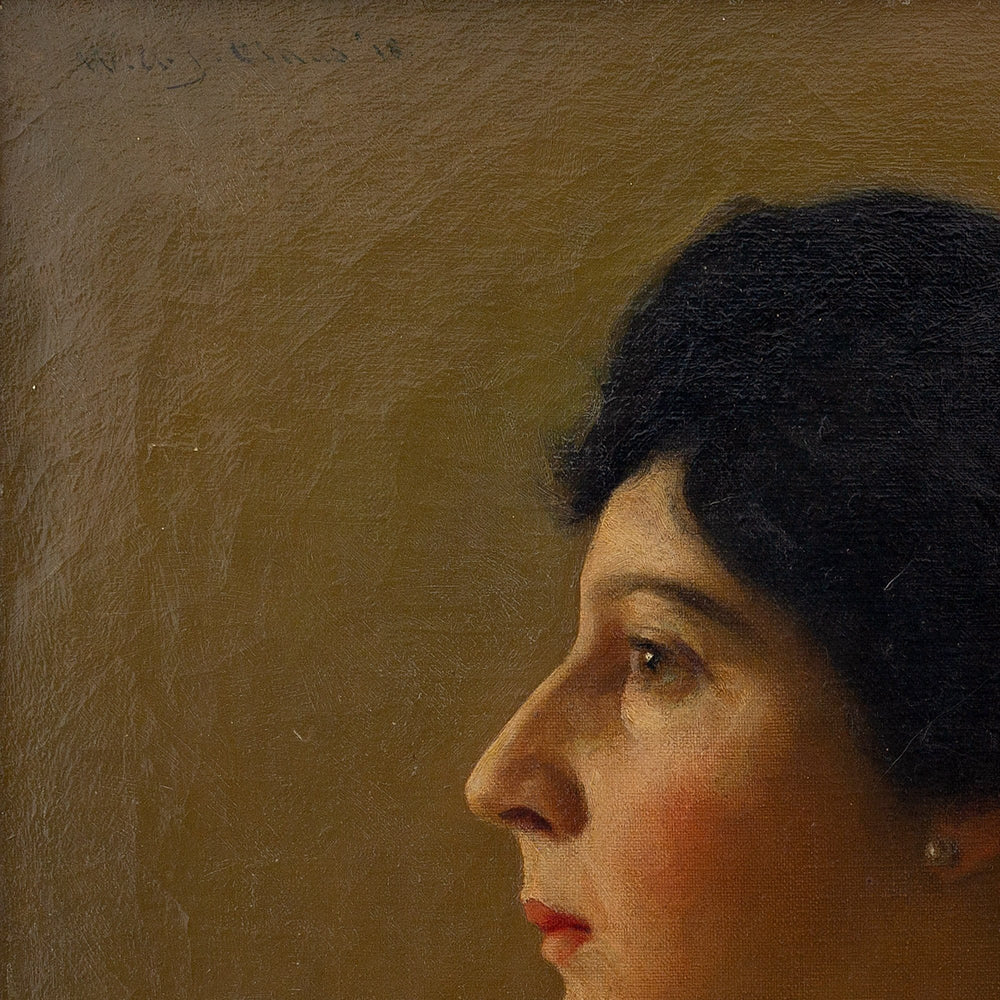 William Anton Joseph Claus, Portrait Of A Lady In Profile