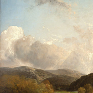 Attr. Thomas Creswick, Undulating Landscape With River, Cattle & Birch Trees