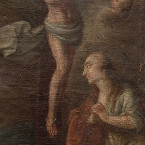 18th-Century Crucifixion With The Virgin Mary And Cherubs