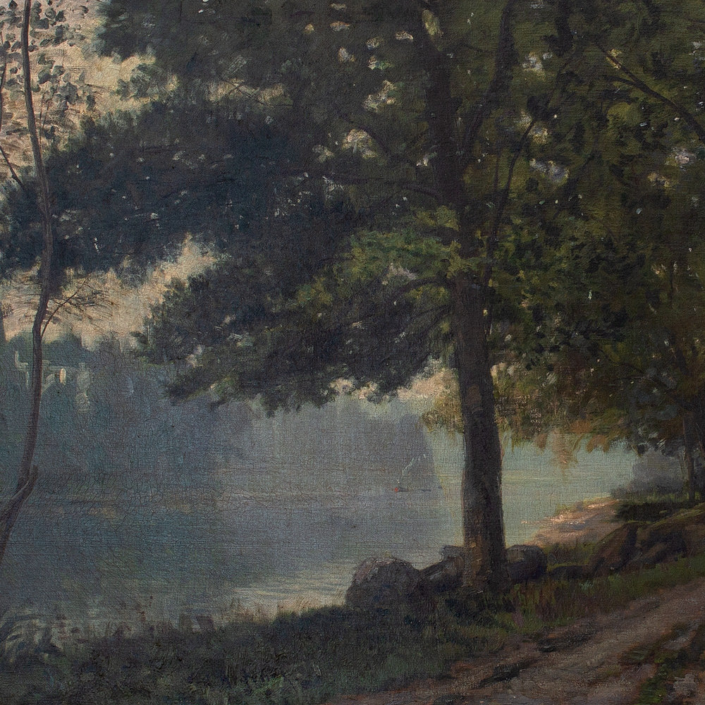 Eugène D’Argence, Forest Landscape With River