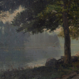 Eugène D’Argence, Forest Landscape With River