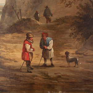 19th-Century Dutch School Landscape With Villagers