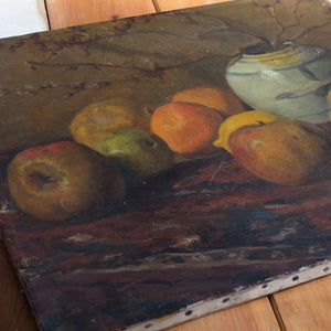 Dutch School Still Life With Vase, Apples, Oranges And Lemons