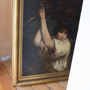 Portrait Of A Girl Carrying Firewood