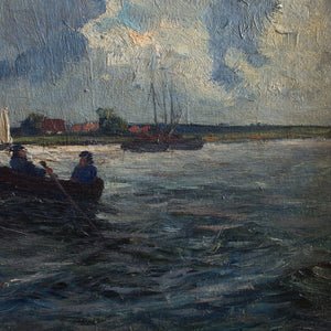 Dutch School Fishermen On the Lake