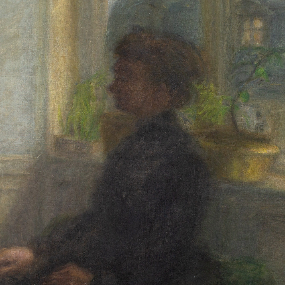 Florence Abrahamson, Interior Scene With Seated Woman