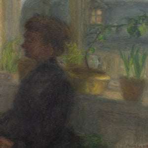 Florence Abrahamson, Interior Scene With Seated Woman