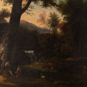 18th-Century French School Arcadian Landscape With Flute Player