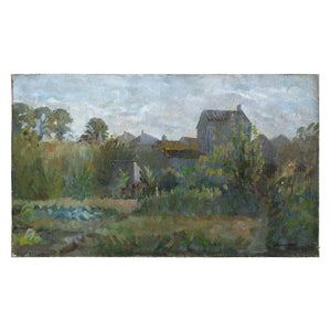 Impressionistic Countryside View With Buildings