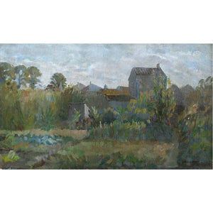 Impressionistic Countryside View With Buildings