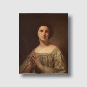 Reserved - 19th-Century French School Portrait Of A Female Saint At Pr Brave Fine Art Reserved - 19th-Century French School Portrait Of A Female Saint At Pr Brave Fine Art