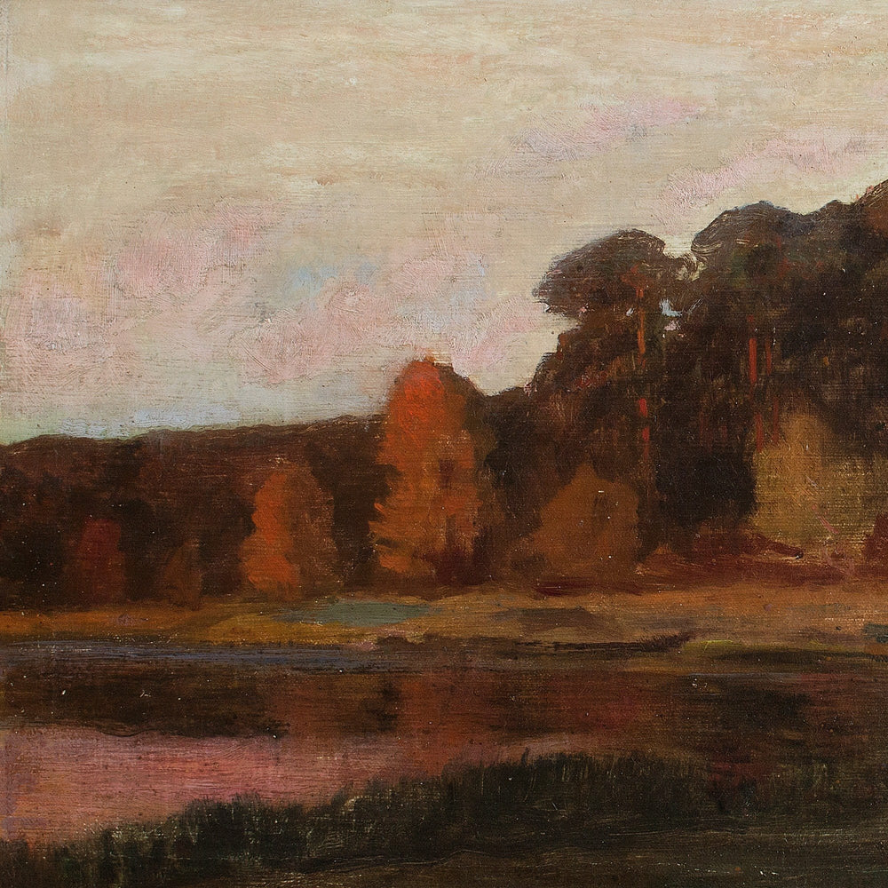 Rudolf Hellgrewe, Autumnal Landscape With Sunset