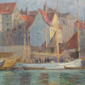 Axel Johansen, Harbour Scene Near Copenhagen