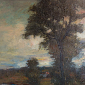 French School River Landscape With Trees