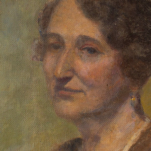 Early 20th-Century Portrait Of A Woman In A Brown Top