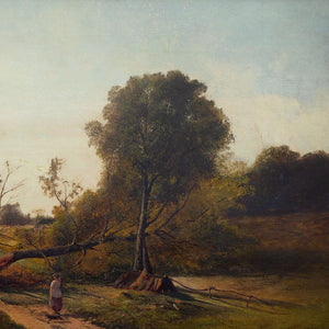 Charles Leslie, Landscape With Maids Tending The Flock