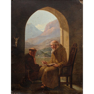 After Christian Andreas Schleisner, Two Monks In A Monastery