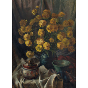 Ernst Murr, Still Life With A Bouquet Of Chrysanthemums
