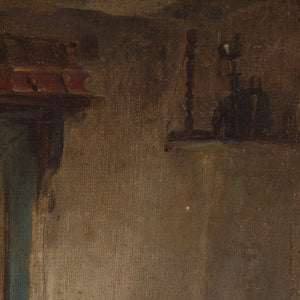 Hugo Oehmichen, Cottage Interior With Green Door & Tunic