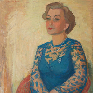 Harald Oman, Portrait Of A Lady In Blue