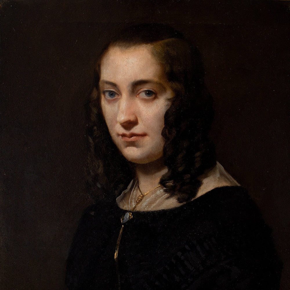 Germain Paget, Portrait Of A Young Lady In Black