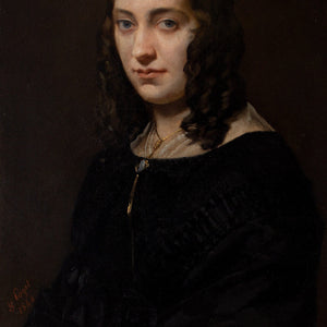 Germain Paget, Portrait Of A Young Lady In Black