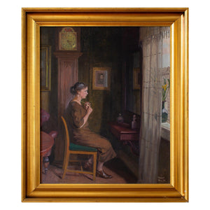 Robert Panitsch, Interior Scene With Pensive Woman