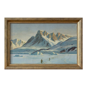 Emanuel A Petersen, Arctic Landscape With Inuit