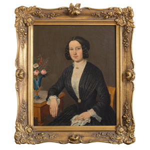 Portrait Of A Lady With Flowers