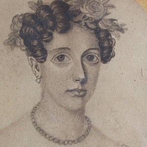 English School Miniature Portrait Of A Lady