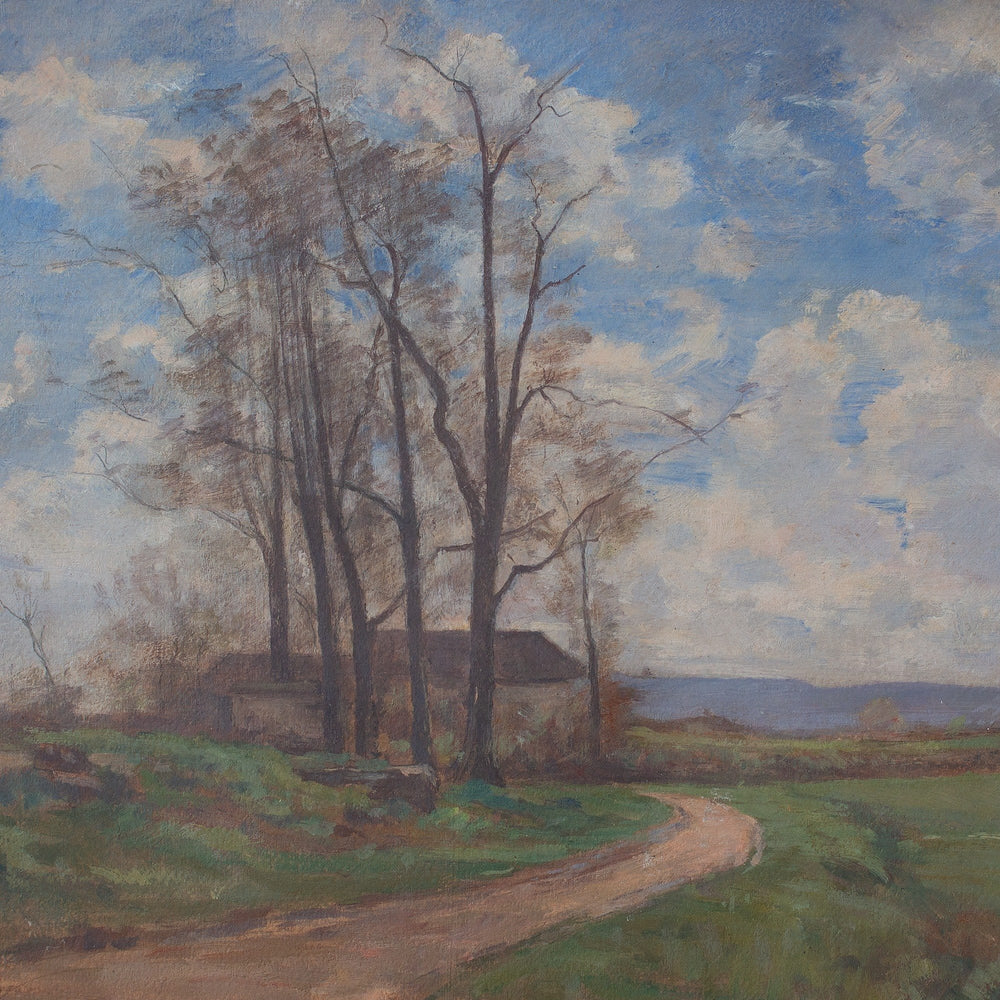 Reserved - Claude-Marie Reignier, Rural Landscape With Farm, Lyon