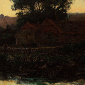 19th-Century River Landscape With Sunset