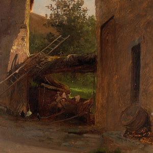 Frederik Rohde, Rural Scene With Chickens