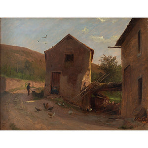 Frederik Rohde, Rural Scene With Chickens