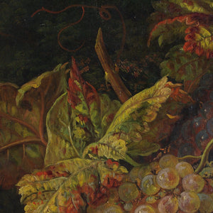 French School Still Life With Grapes & Snail