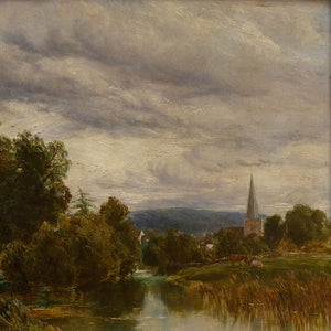Thomas James Soper, Rural Landscape With River & Distant Church