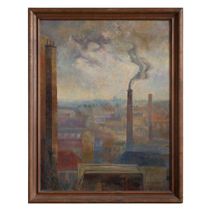 Reserved - Brita Von Sydow Södöö, Cityscape With Chimneys