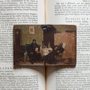 19th-Century French School Miniature, Two Priests Relaxing With Drinks