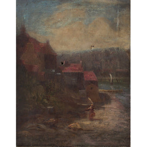 British School, 19th-Century Provincial River Landscape