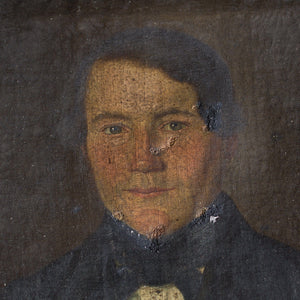 19th-Century Timeworn Portrait Of A Gentleman