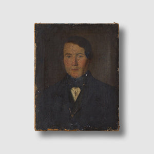 19th-Century Timeworn Portrait Of A Gentleman