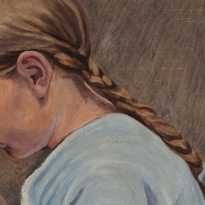 Gustav Vermehren, Study Of A Girl Knitting
