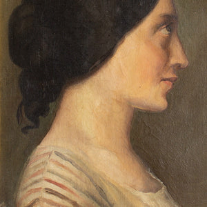 19th-Century French School Portrait Of A Woman In Profile