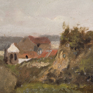 Charles Warland, Impressionist Landscape With Dwellings