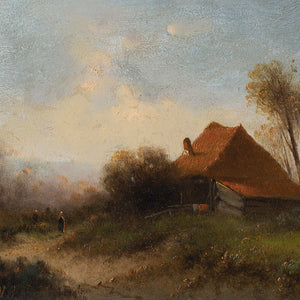 Attr. Cornelis I Westerbeek, Dutch Landscape With Track, Figure & Dwelling
