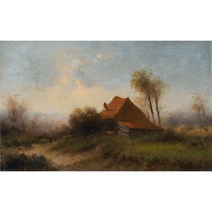 Attr. Cornelis I Westerbeek, Dutch Landscape With Track, Figure & Dwelling