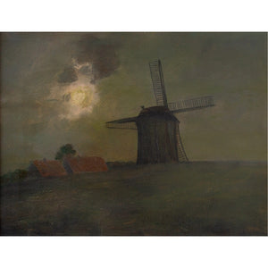Wilhelm Brandenburg, Nocturne With Windmill
