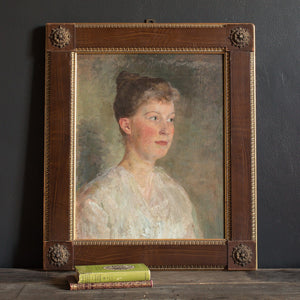 Gustav Wustmann, Portrait Of A Woman In A White Blouse